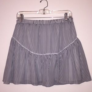 Banana Republic black & white striped mini skirt